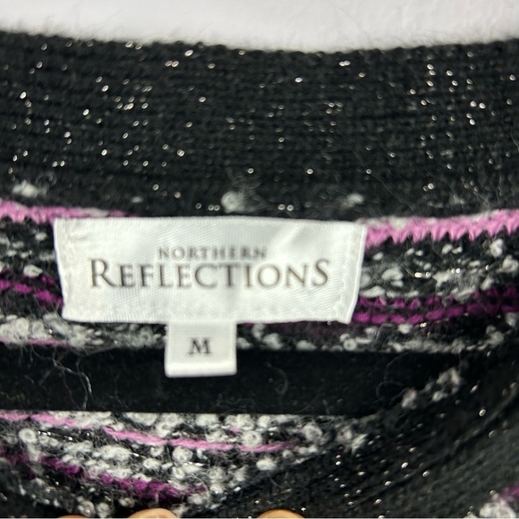 Northern Reflections Wool Blend Multicoloured Cardigan Size Medium - Picture 4 of 9